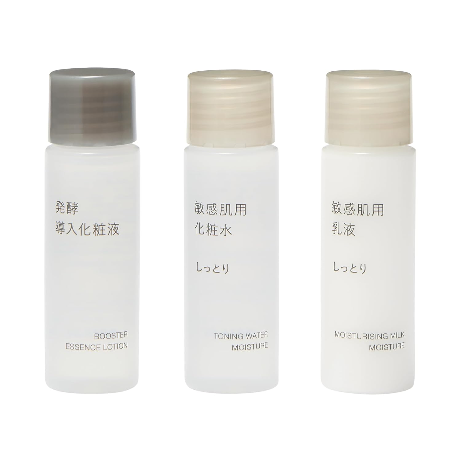 Muji Sensitive Skin Trial Set Fermented Essence/Sensitive Lotion/Moisturizing Emulsion 20mL3