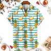 Men's Shirts 3D Fruit Pineapple Printed Shirts For Women New Summer Funny Streetwear Short Shirts Y2k  Mens Hawaiian Clothing
