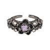 Dark Girl Purple Diamond Bauhinia Zir*****Pen Ring Sweet And Cool Temperament Adjustable Niche High-End Section Index Finger Ring