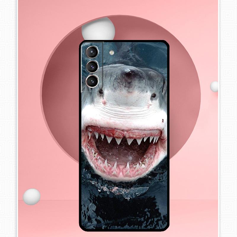 Shark Ocean Fish Case For Samsung Galaxy S25 Ultra S20 S21 S22 S23 S24 Ultra S9 S10 Plus S25 FE Cover Funda