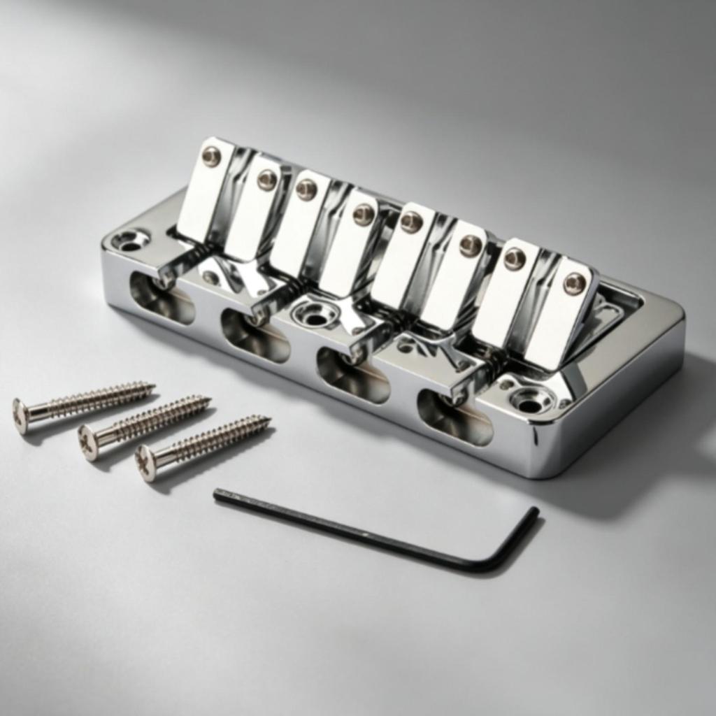 5-String Bass Bridge Easy to Install Guitar with Adjustable Saddles