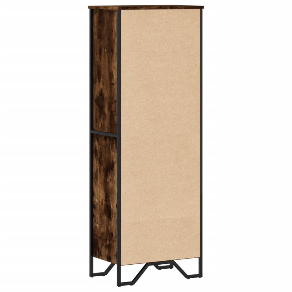 Vidaxl Regał, Przydymiony Dąb, 50X31X137,5 Cm, Materiał Drewnopochodny