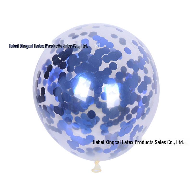 12" Transparent Sequin Balloon with Confetti - Colored Balloon for Christmas Party Decor