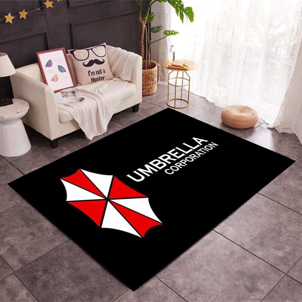 Tappeti Antiscivolo a Tema Logo Umbrella Corporation - Decorazioni per la Casa in Poliestere, Adatti per Camere da Letto, Soggiorni, Ingressi, Studi e Decorazioni