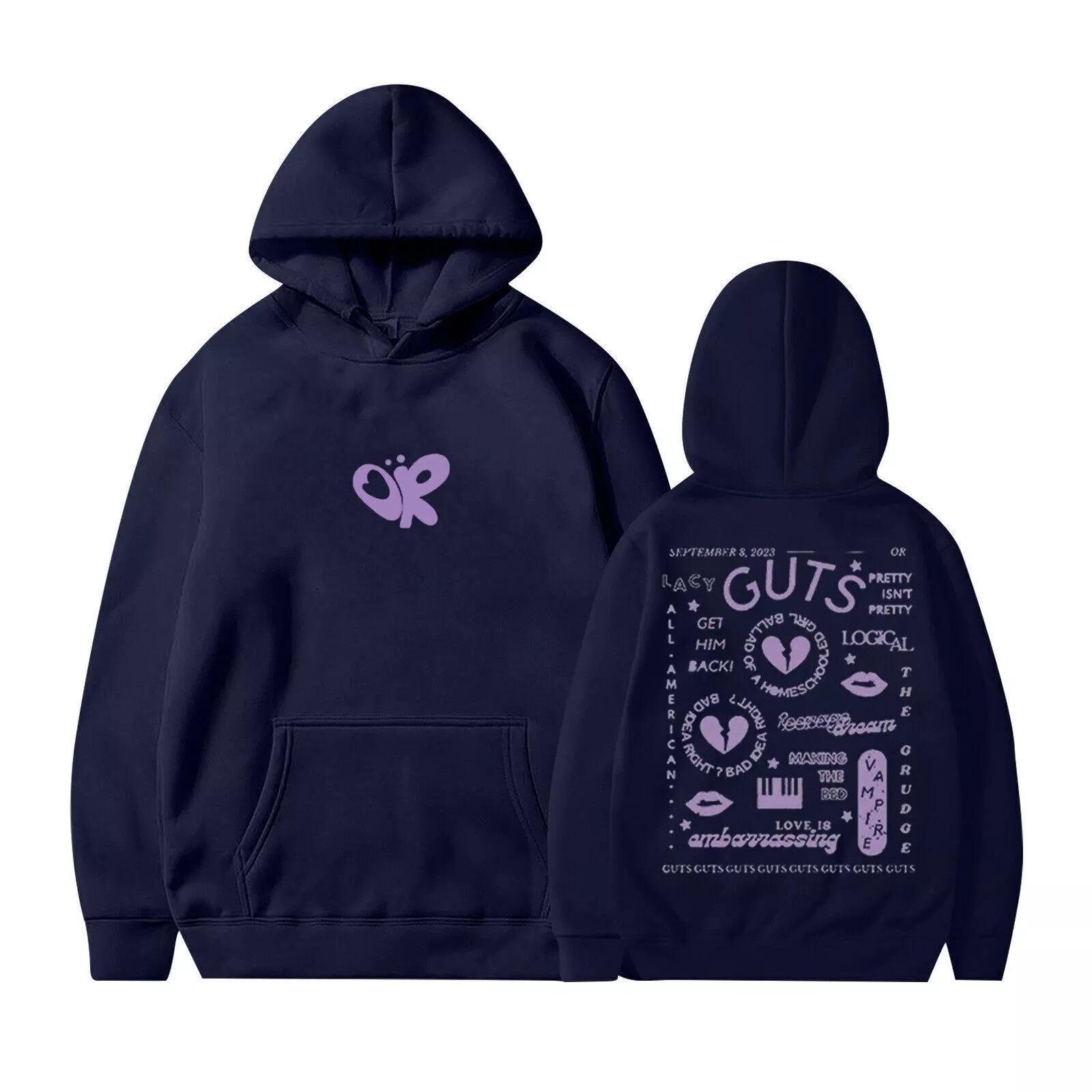 

Guts Olivia Rodrigo Hooded Sweater Hoodie XXXL Темно-синій