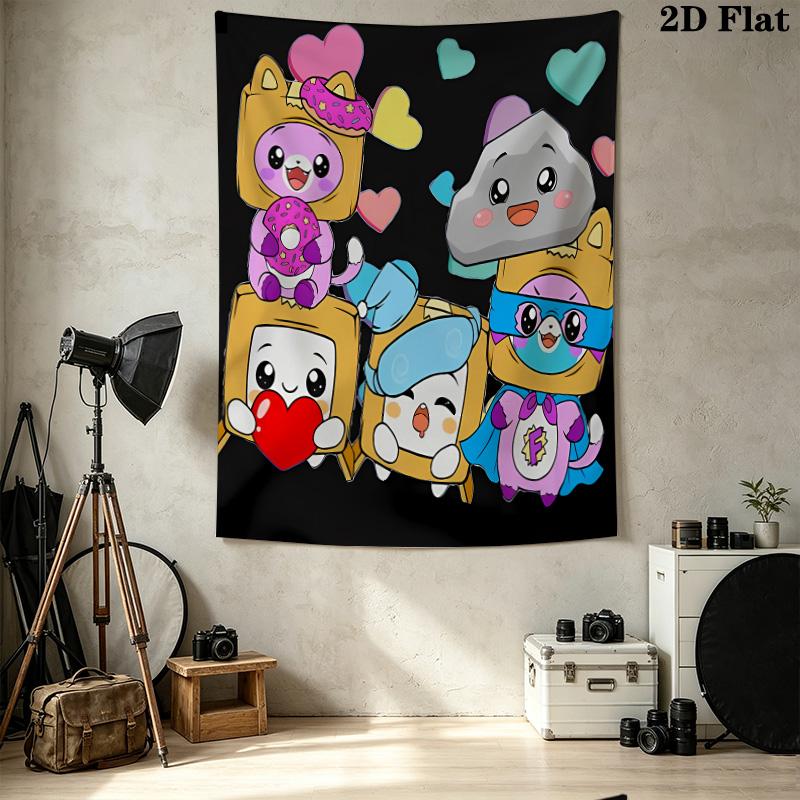 Lankybox Wall Tapestry Aesthetic Wall Hanging Printed Fabric Blanket Decorative Tapestries For Bedroom Living Room Home Decor