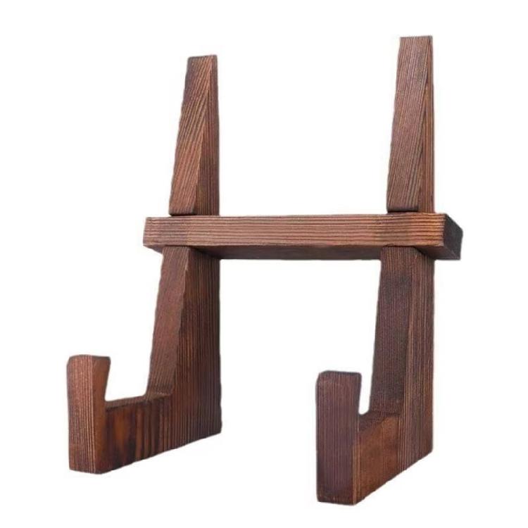 Stabiler Holzhalter Ausstellungsständer Regal Verstellbarer Holzstaffelei Halter zum Präsentieren von Tellern Bildern und Büchern auf Tischplatten