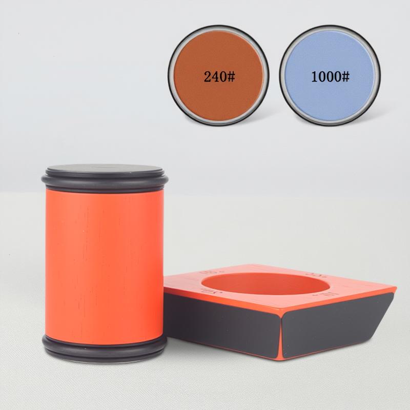 Rolling Blade Sharpener Set 15/18/20/22° Four Angles Non-slip Base Diamond Grinding Disc Jade Fine Sharpening Kitchen Sharpenin