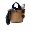 [Uroi] Women's Straw Basket Bag, Handbag, Spring, Summer, Autumn, with Lining, No Drawstring Bag, Lightweight, Woven Bag, Summer Bag, Perfect for