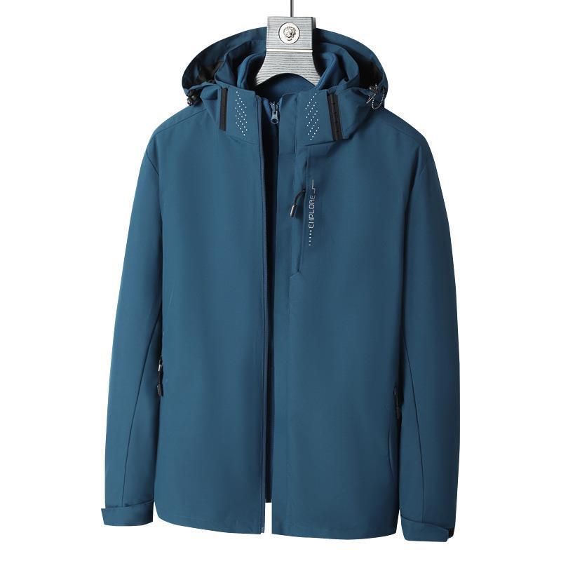 Men's and Women's Windproof 3-in-1 Detachable Jacket Set: Fleece-Lined, Waterproof, Breathable, Perfect for Mountaineering.