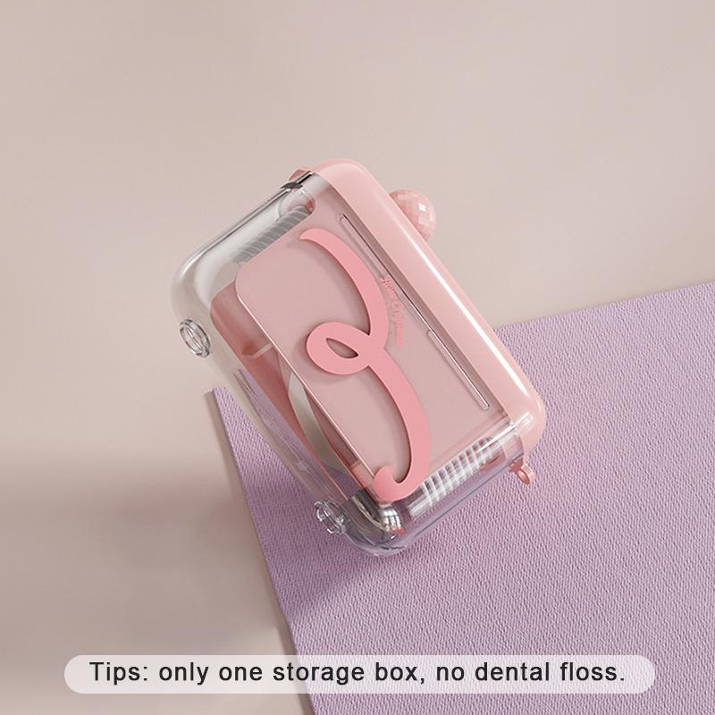 Dental Floss Storage Box Auto Pop Up Design Portable Dental Floss Dispenser Teeth Cleaning Tools Box Refillable Outdoor Kitchen