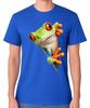 Funny Peekabo Red Eyed Tree Frog Peeking T-Shirt Cute Nature Art Unisex Tee
