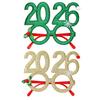2026 New Year Eve Glasses Christmas Party Photo Props for Adults Kids Festive Celebration Eyewear for Countdown Party