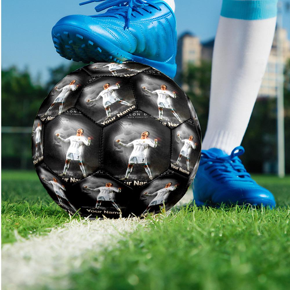 Cristiano Ronaldo Fashion Size 5 Football Wearproof Non‑Slip Soccer Ball For Sports Training Entertainment Use