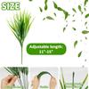 MAQIHAN 10 Artificial Grass Plant Outdoors - Faux Fake Wheat Grass Decor UV Resistant Outdoor Plants Plastic Outside Weed Plant Artificial Greenery