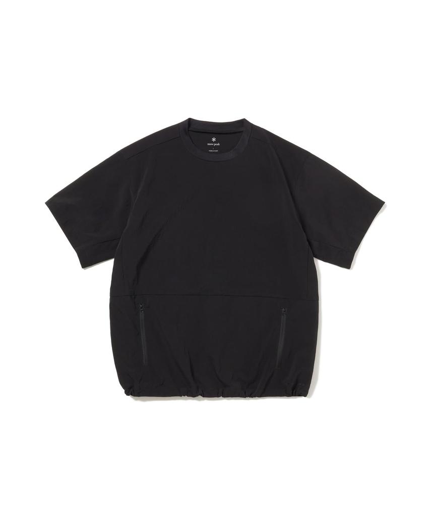 Breathable Quick Dry Short Size L [Snow Peak] T-Shirt CS-26SU015 T-shirt, Sleeve, Men's/Women's, BLACK,