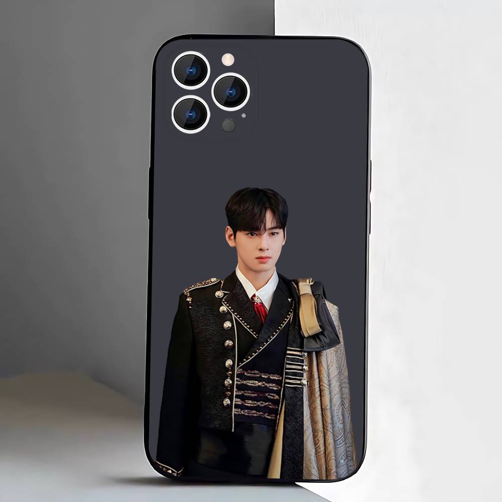 Cha E-EunWoo Phone Case For iPhone 17,16,15,14,13,12,11,Pro,XS,Max,XR,Plus,E,SE4,Mini Black Soft Cover