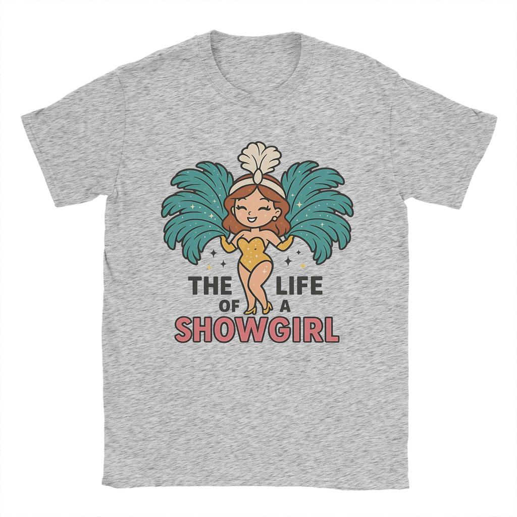 Herren Damen Kawaii Showgirl Hält Riesig Das Leben eines Showgirls T-Shirt Baumwollkleidung Mode Kurzarm Party T-Shirt
