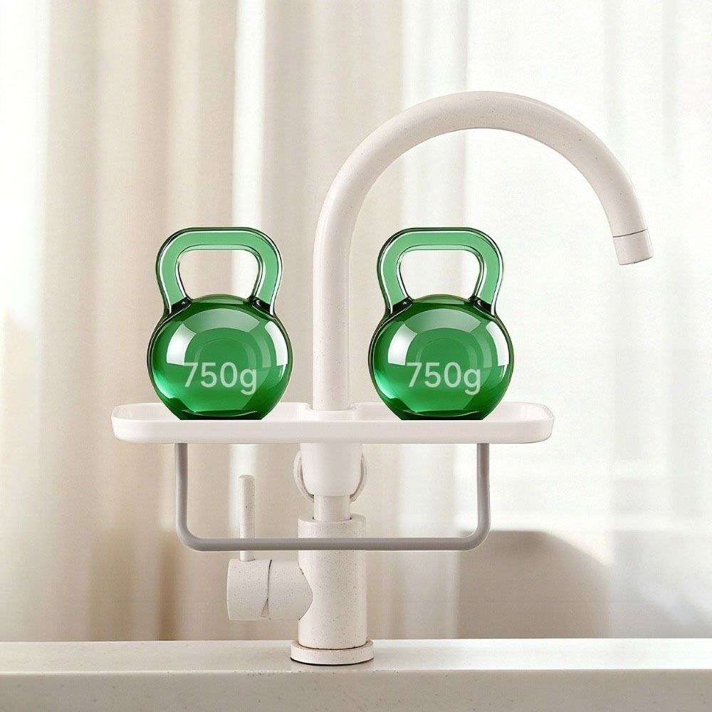 Plastic Faucet Sponge Holder Rotatable Sink Rack Easy To Install Kitchen Storage Shelf  Kitchen