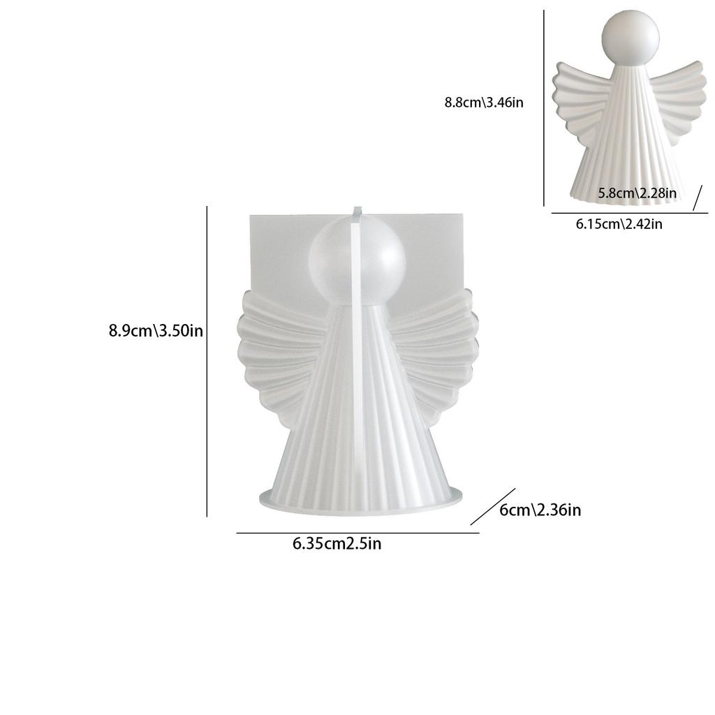 New 3D Simplicity Angel Silicone Candle Molds DIY Geometric Angel Handmade Aromatherapy Candle Gypsum Resin Molds Home Decor