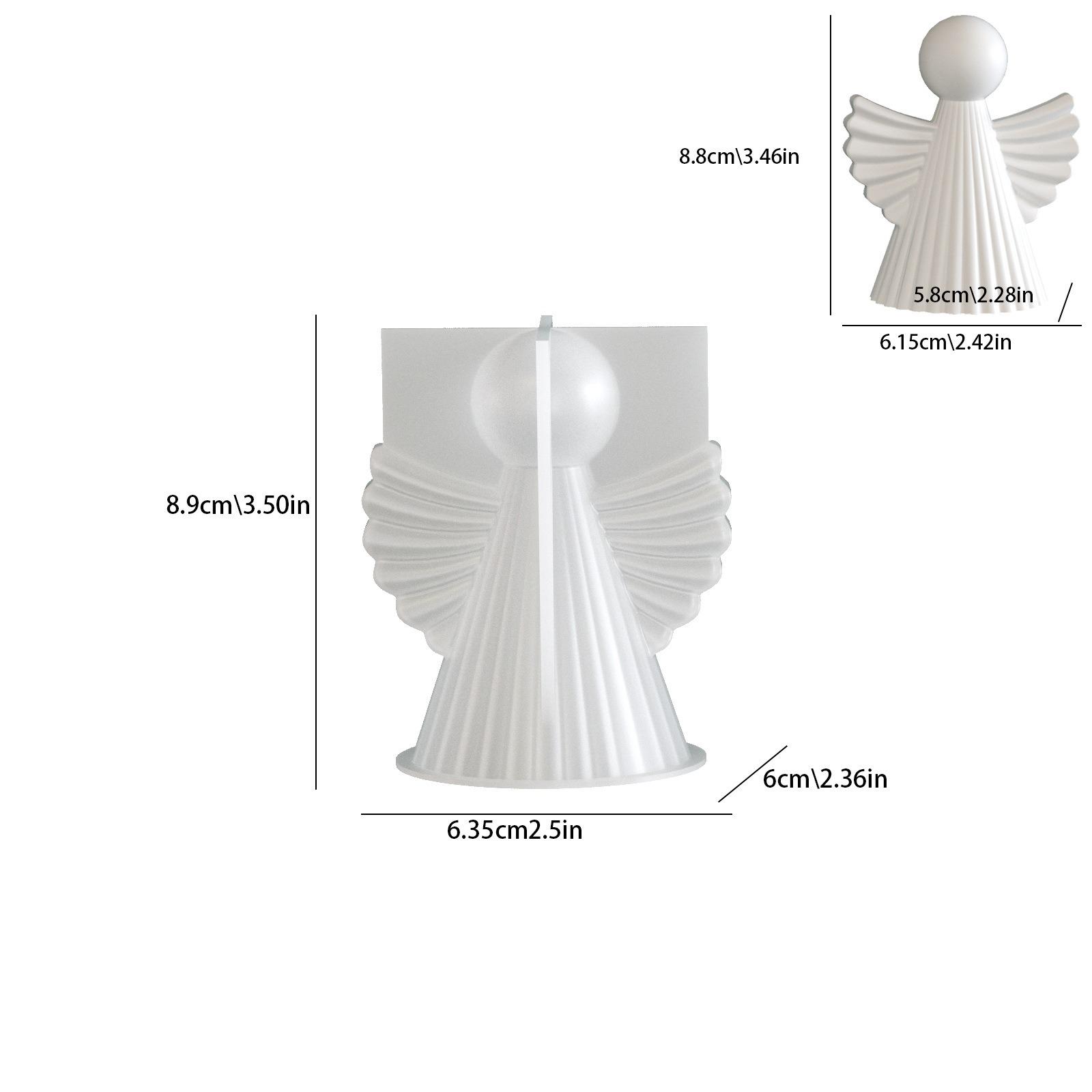 New 3D Simplicity Angel Silicone Candle Molds DIY Geometric Angel Handmade Aromatherapy Candle Gypsum Resin Molds Home Decor
