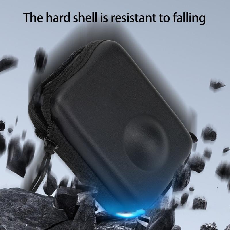 Compact Protective Case With Carabiner For 360 Camera Gear Storage And Outdoor Shoot Gear Carrying Pouch Bag