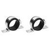 2X Silver 60Mm Fuel Pump Single Mount Bracket Fuel Filter External Bracket Clamp Cradle For 044