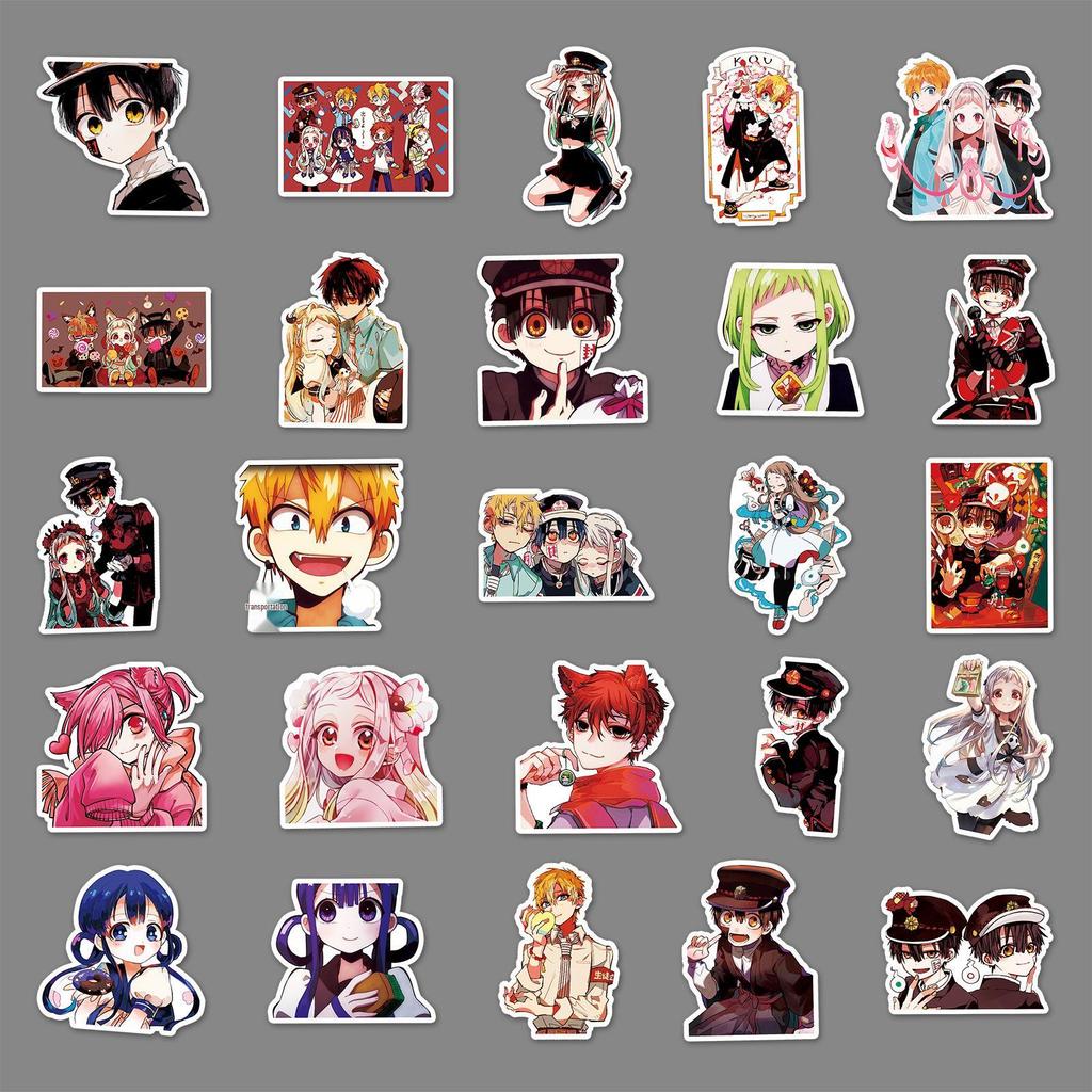 100 Jibaku Shonen Hanako-kun Anime Stickers for Suitcase, Phone, Laptop, Car