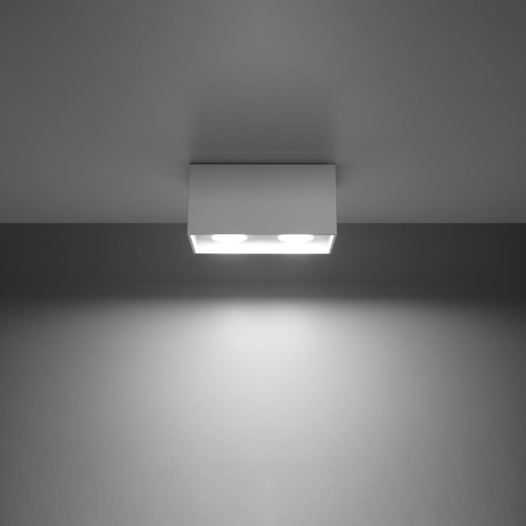 Plafon Quad 2 Gu10 Biały Alu Sollux Sl.0380