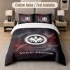 Custom Bedding Set Eintracht Frankfurt Pattern, Print Name Text 1 Duvet Cover Plus 2 Pillowcases Home Textile