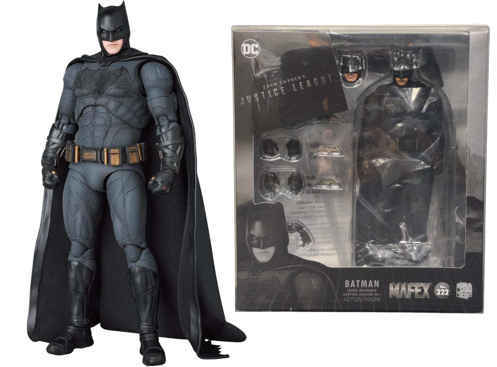 

MEDICOM TOY MAFEX Фигурка Бэтмена Лиги Справедливости с оригинальным прочным защитным чехлом (Версия Зака Снайдера.) синий