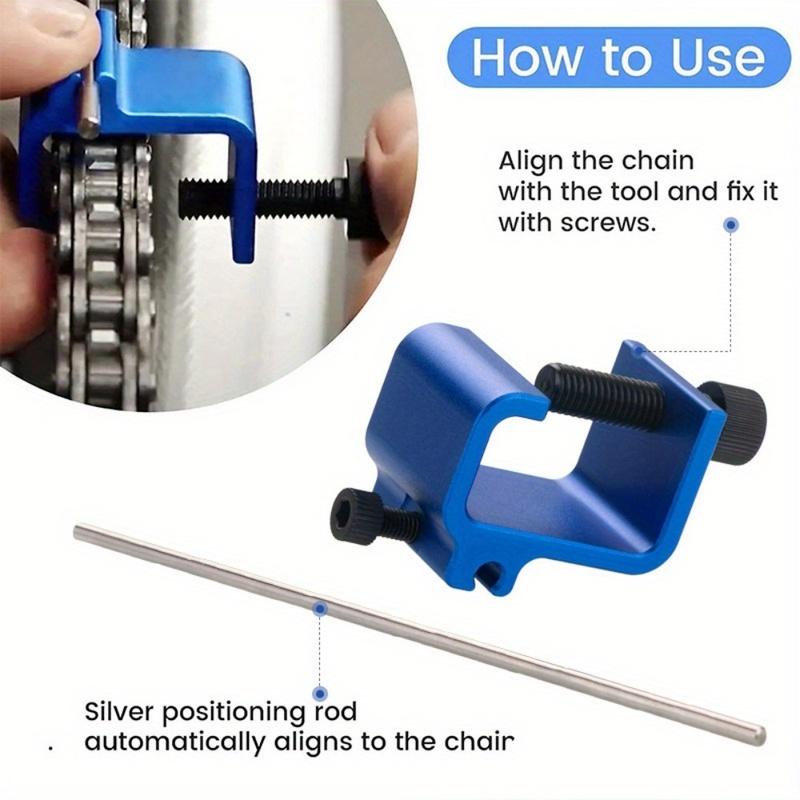 Motorcycle Chain Alignment Tool - Heavy Duty Chain Straightener for Dirt Bike/ATV, Adjuster & Repair Kit with Guide