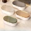 Light Luxury Countertop Soap Box Creative with Lid Drain Box Portable Household Bathroom Storage Soap Box