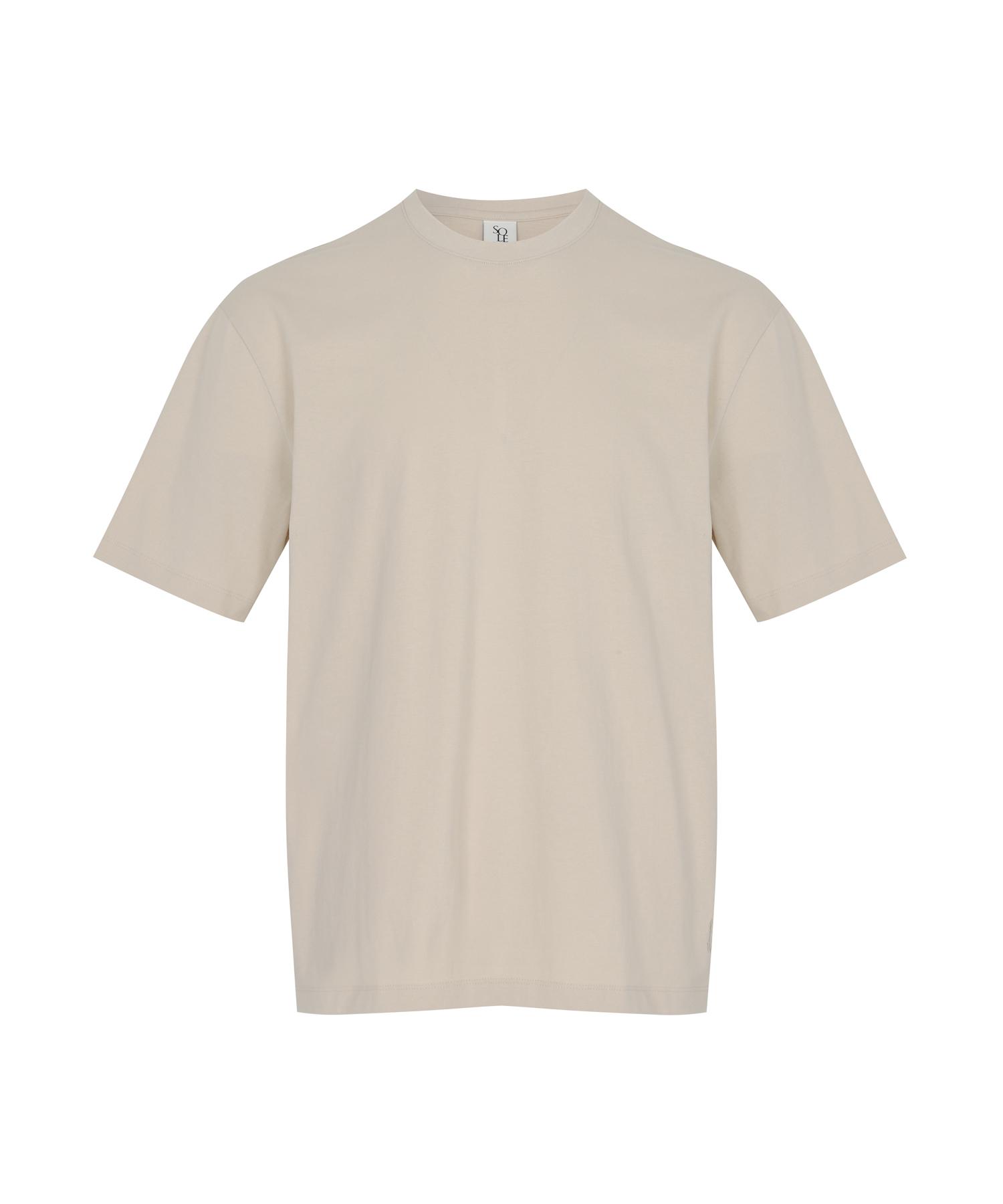 Soru Essential Loose Fit Crew Neck T-Shirt_Light Beige L
