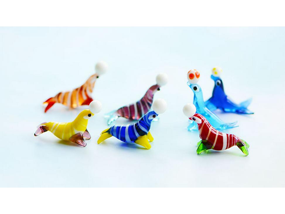 Handcrafted Glass Cartoon Animal Ornaments - Crab & Turtle Decor