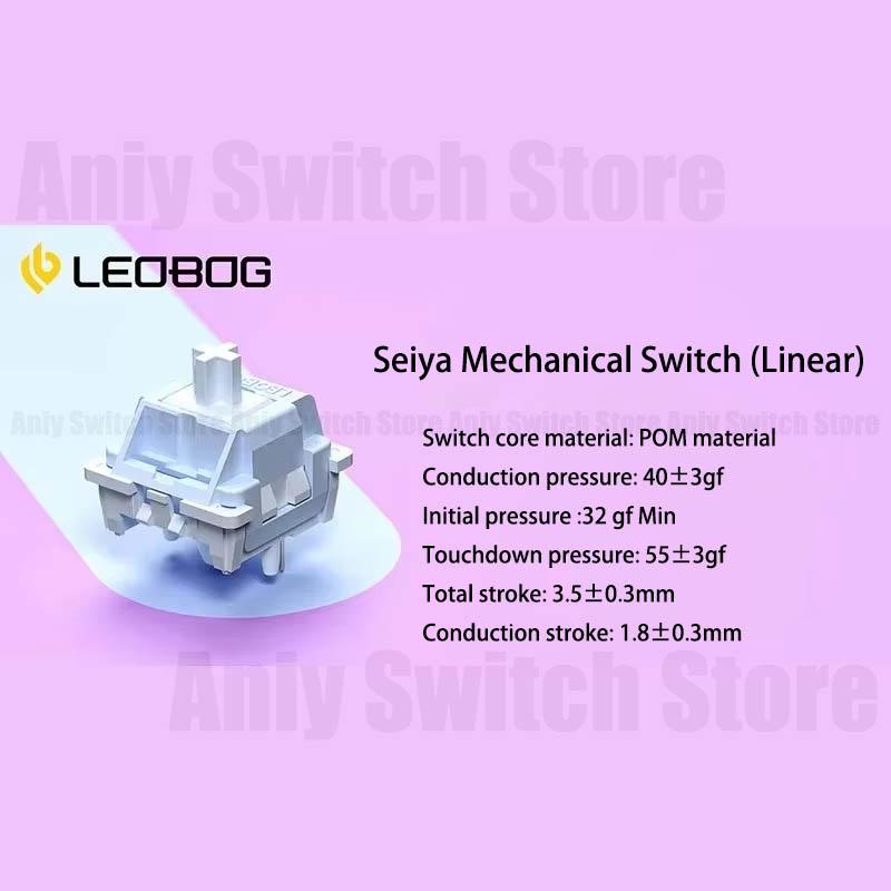 Leobog Seiya Switch 32g Linear Pre-Lubed 5 Pins POM 55g HotSwap Pom Gamer Mechanical Keyboard Switches for AULA F75 AJAZZ AK820