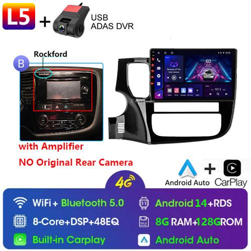 Android 14 For Mitsubishi Outlander 3 GF0W GG0W 2012-2018 Stereo Car Radio Multimedia Video Player GPS AI Voice CarPlay