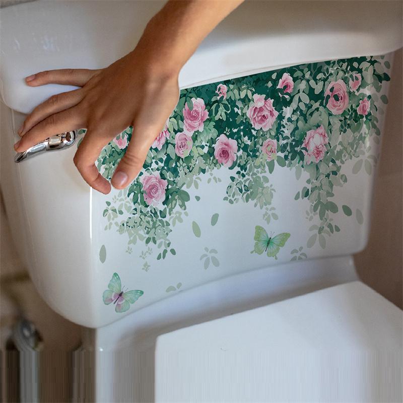 30*25Cm Rostlina Květina List Samolepka na Zeď Kreativní Dekorativní Toaleta Restaurace Koupelna Komerční Samolepka na Zeď