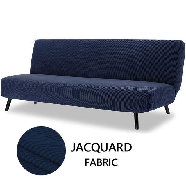 Sofa Bed Cover Polar Fleece Fabric For Living Room Couch Cover Stretch Slipcovers Elastic Stretch Armless Sofa Bed Case