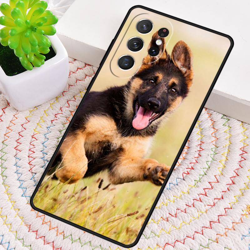 German Shepherd Funny dog Silicone Phone Case For Samsung Galaxy note 10 pro S26 S25 S24 S23 S22 S21 Plus S25Ultra Capa Cover