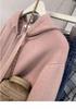 Women's Korean Style Hooded Double Zipper Knit Cardigan Jacket for Autumn/Winter