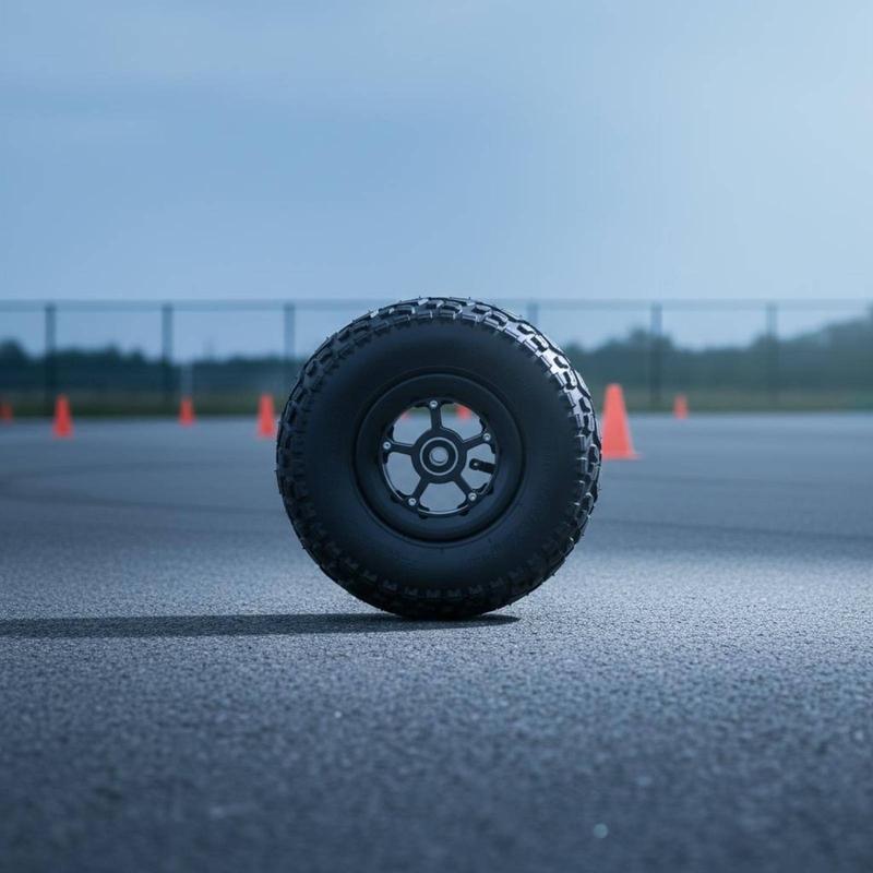 Inflatable Wheel 9-Inch Knobby Pattern Wheel Vehicle Part Heavy Duty Even Rolling