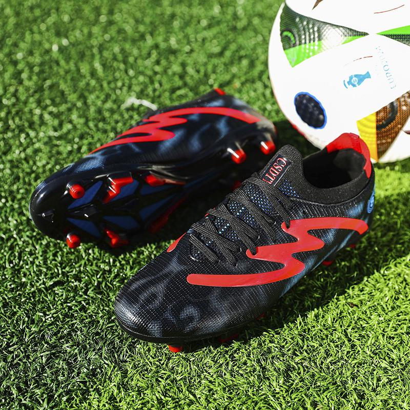 32-45 Men's Large Size Football Shoes Kids Low Top Short Nail Outdoor Anti-slip Football Boots