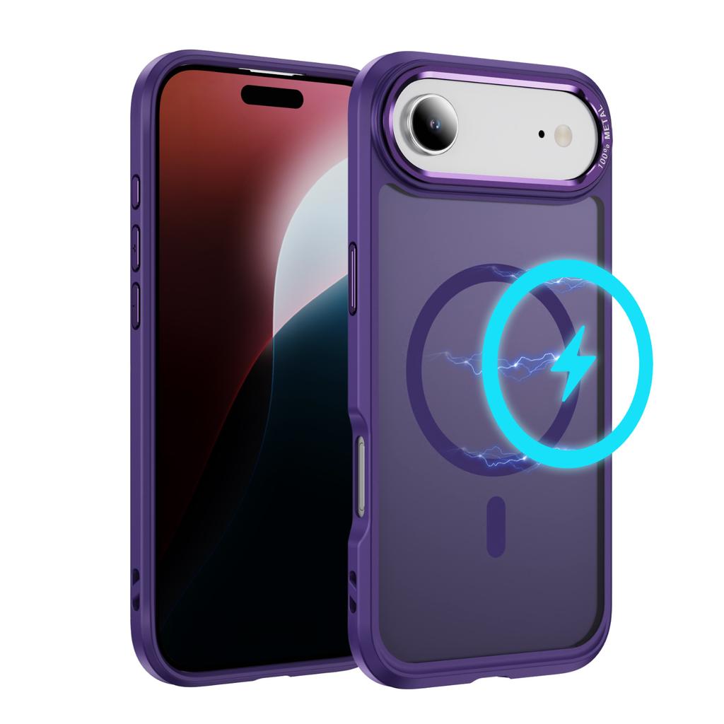 For 17pro Mobile Phone Case for Apple Mobile Phone Case Light Luxury Advanced Anti-fall Magnetic Phone Case