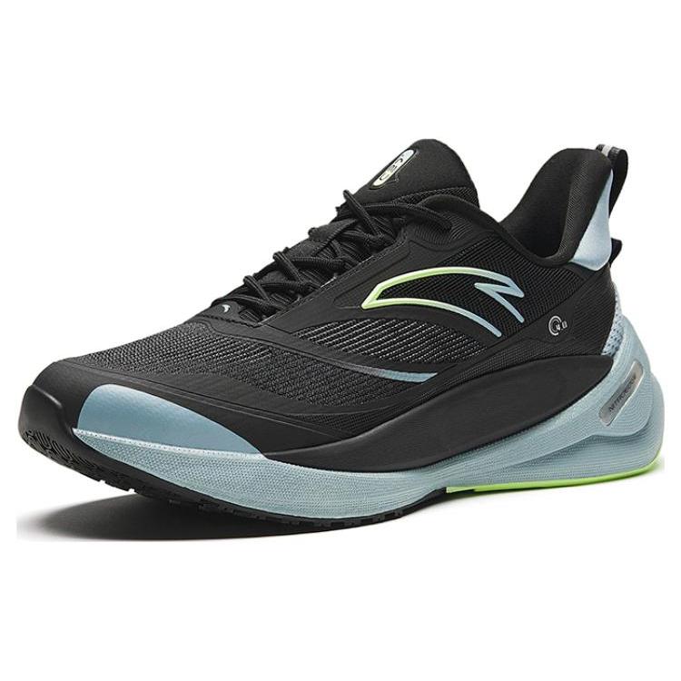 New Anta C37 Series Cushioning Wear Resistant Low Top Running Shoes Men's Black Blue 912345538-1