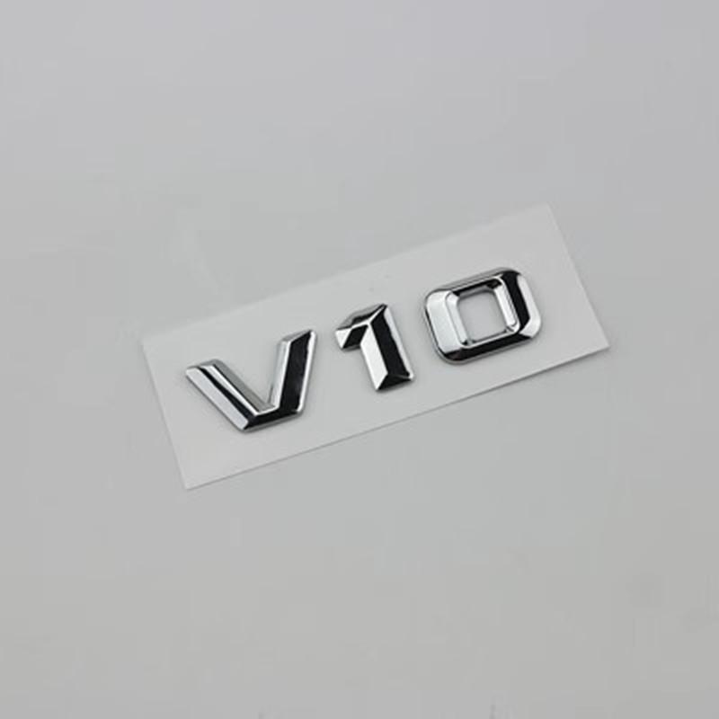 1Pc Car Displacement ABS Sticker V6 V8 V10 V12 Car Side Sticker Rear Tail Badge For Mercedes-Benz BMW