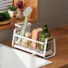 Countertop Kitchen Dish Rack with Sponge, Soap, and Brush Storage