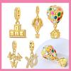 Kupfer Goldene Schmetterling Farbe Ballons Charms Perlen Passen Original Armband Halskette Feiner Schmuck Frauen DIY Geschenke