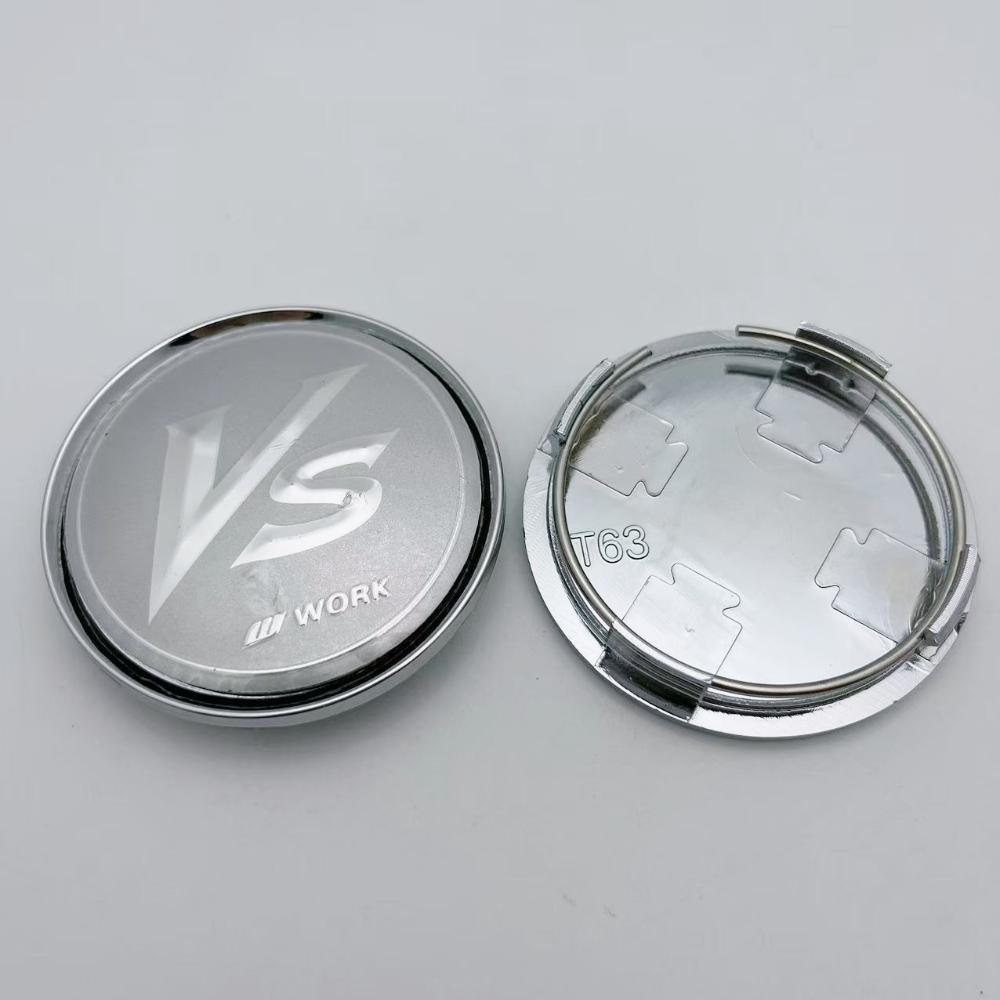 4 stuks JDM 63mm 58mm VS W Werk Logo Embleem Badge Auto Wiel Naafkap Wiel Naafkap Velgen Stofkap M592 Auto Styling Accessoires