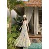 Seaside Vacation Feng Shui Color Suspender Dress Women's New Summer Small Long Pendulum Fishtail Dress